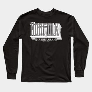 Vintage Norfolk, NE Long Sleeve T-Shirt